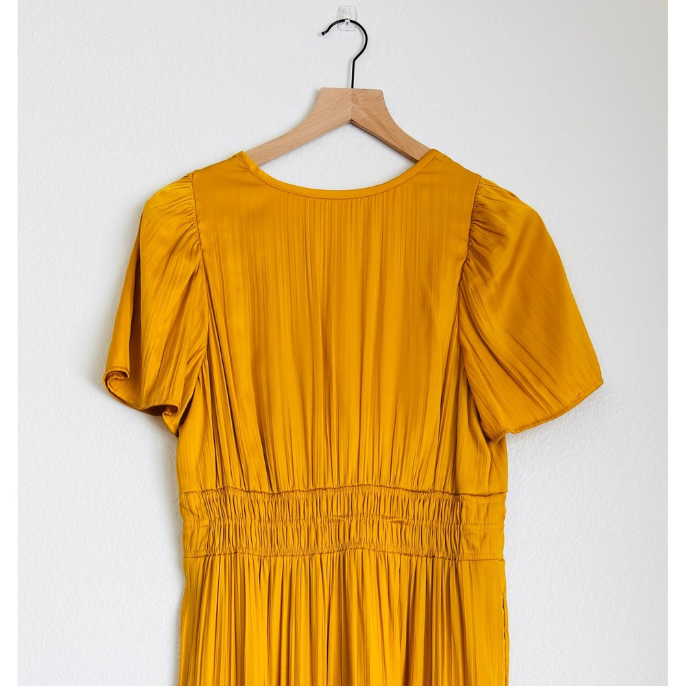 Anthropologie Somerset Maxi Dress — Mango — Size M — Silky Satin Feel - Picture 9 of 16